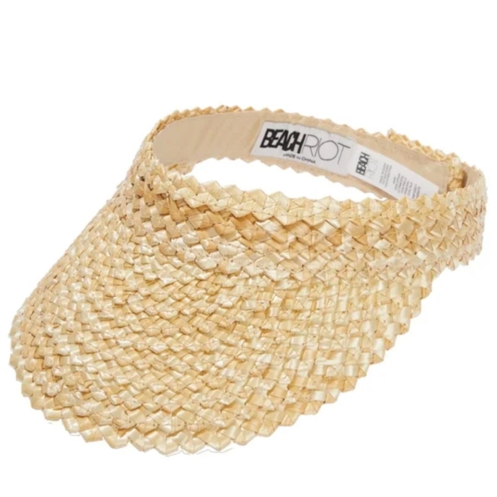 Beach Riot Woven Tan Visor